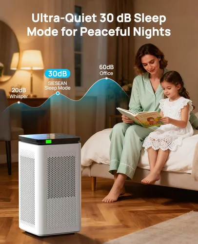 Miniatura 4 de Purificadores de aire para habitaciones grandes del hogar de hasta 3500 pies cuadrados, H13 True HEPA 0.1 micrones 99.97% filtración con filtro