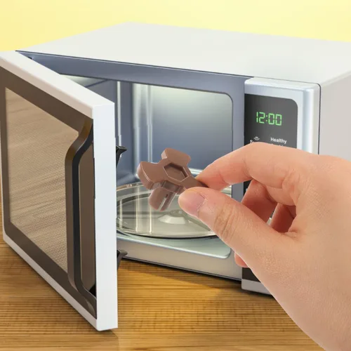 Miniatura 6 de Unomor Repuesto de acoplador de plato giratorio para horno de microondas, 4 piezas, eje de soporte de guía de rodillo de plástico para reparación