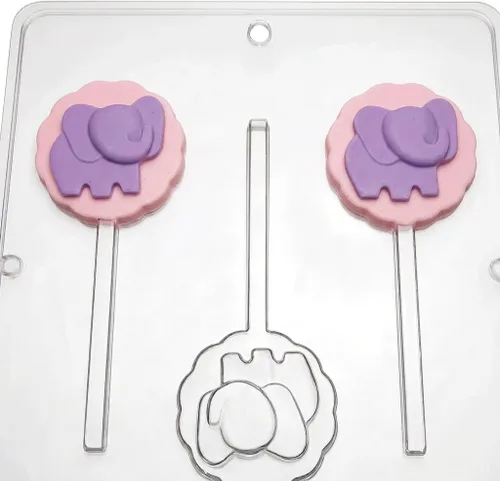 Miniatura 5 de Molde de caramelo de chocolate para piruletas de elefante bebé 697
