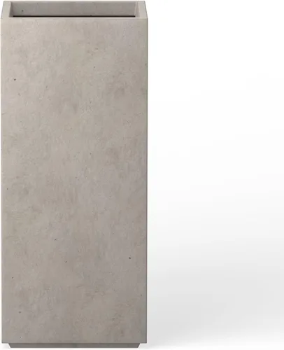 Miniatura 10 de Kante Maceta rectangular de hormigón de 20.3 pulgadas de alto, moderna maceta de diámetro cuadrado con orificio de drenaje y tapón de goma
