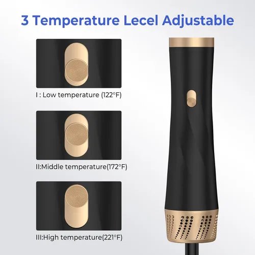 Miniatura 4 de 5 in 1 Hair Dryer Brush, Blow Dryer Brush Set with Air Curler Wrap Hair Styler, Negative Ionic Blow Dry Brush, Detachable Hair Tool for Curling