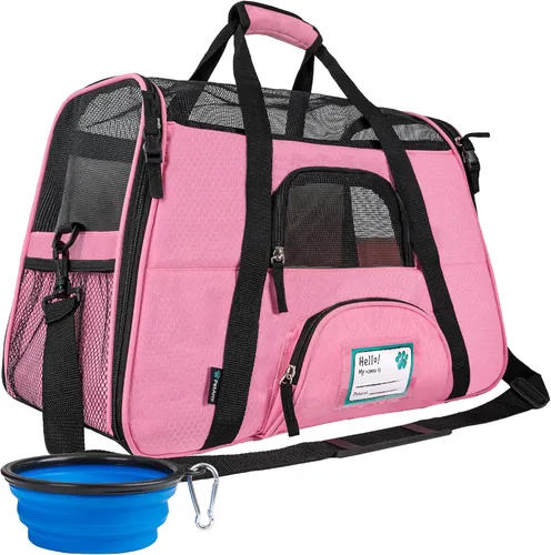Miniatura 14 de PetAmi Transportador de mascotas aprobado por aerolíneas para gatos, transportador de perros de lados suaves para perros pequeños, suministros