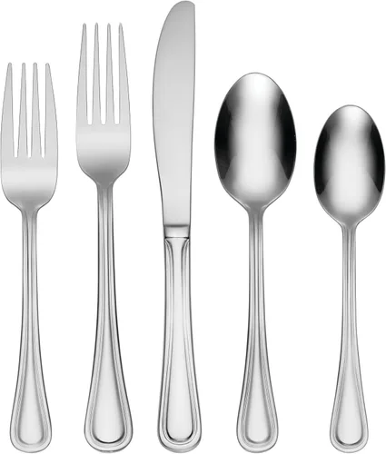 Miniatura 6 de Oneida H081006BL20 Tress Mirror Everyday Dinner Tenedores, juego de 6, 7.95 pulgadas de largo x 1.01 pulgadas de ancho
