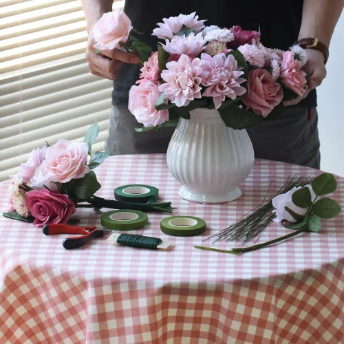 Miniatura 5 de Supla Kit de arreglos florales, herramientas florales, cortador de alambre, alambre floral, calibre 26 y calibre 22, cintas florales verdes