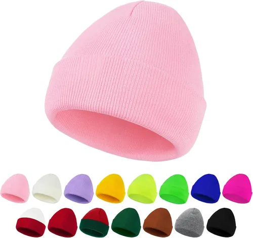 Miniatura 24 de American Trends Gorro para hombre y mujer, gorro de punto suave y lindo con diseño de calavera