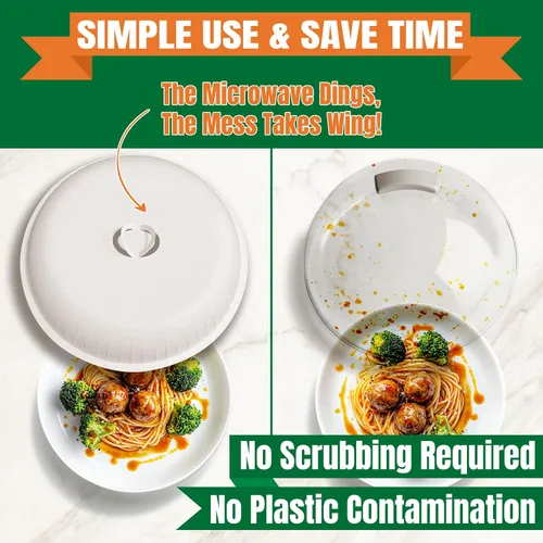 Miniatura 7 de Funda desechable para salpicaduras de microondas, 10 pulgadas, funda de papel para microondas para alimentos, sin BPA y no tóxico, protector