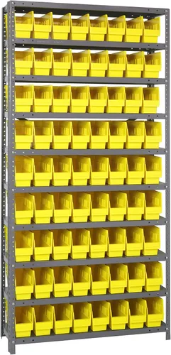 Miniatura 485 de Quantum QSBU-245BK Heavy Duty Shelving Unit with (7) Shelves and (24) QUS245 Black Bins for Garage Warehouse Storage Distribution 400 lb Load