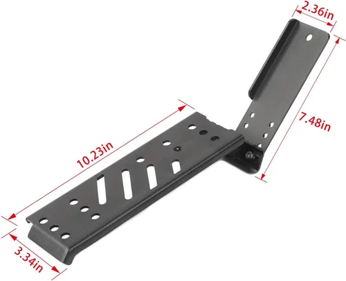 Miniatura 7 de JeCar Reposapiés de acero para pedal muerto compatible con Jeep Wrangler 2018-2023 JL JLU, negro (no compatible con el modelo 4xe)