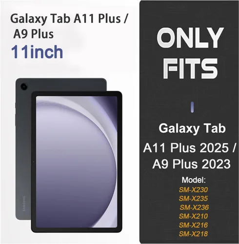 Miniatura 9 de LTROP Funda para Samsung Galaxy Tab A11 Plus 2025 / A9 Plus 2023 de 11 pulgadas con asa de correa para el hombro y soporte, funda a prueba de golpes