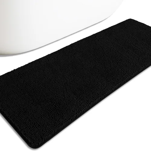 Miniatura 250 de Alfombra de baño pequeña de 12 x 18 pulgadas, lavable y absorbente, antideslizante, alfombra de baño de felpilla gruesa y suave para baño, ducha