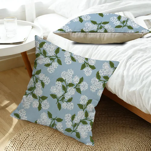 Miniatura 4 de AWJTNCQ Juego de 2 fundas de almohada florales de primavera de 18 x 18 pulgadas, fundas de almohada cuadradas decorativas de lino floral de verano