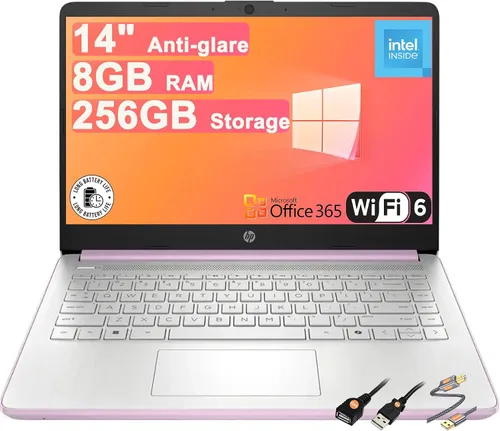 Miniatura 21 de HP 14 portátiles portátiles livianos para negocios y estudiantes, 14 pulgadas, HD, antirreflejo, Intel de 4 núcleos, N150, 8 GB de RAM, 192 GB