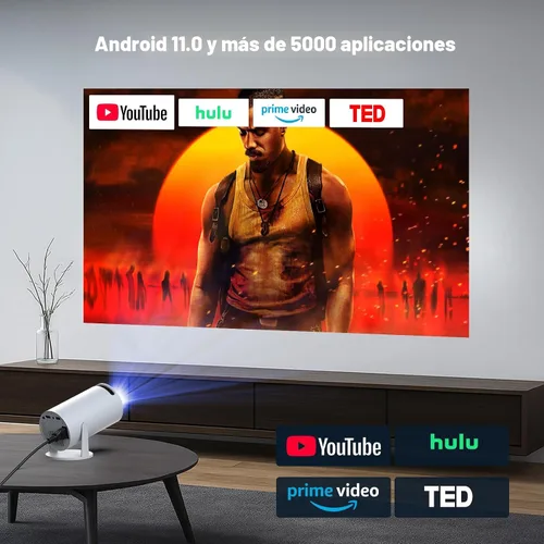 Miniatura 3 de Proyector con WiFi y Bluetooth, Mini Proyector, Soporte 4K 1080P Proyectores de Películas Inalámbricos Portátiles 220° Giratorio Pantalla de 130