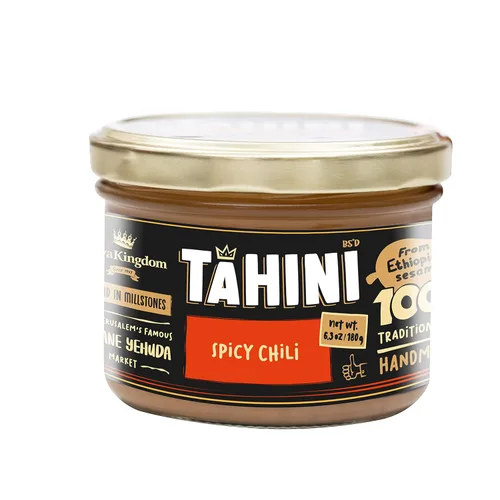 Halva Kingdom Pasta artesanal Tahini de sésamo totalmente natural | Pasta de sésamo molido 100% pura, rica y cremosa, salsa Tahini, aderezo y salsas