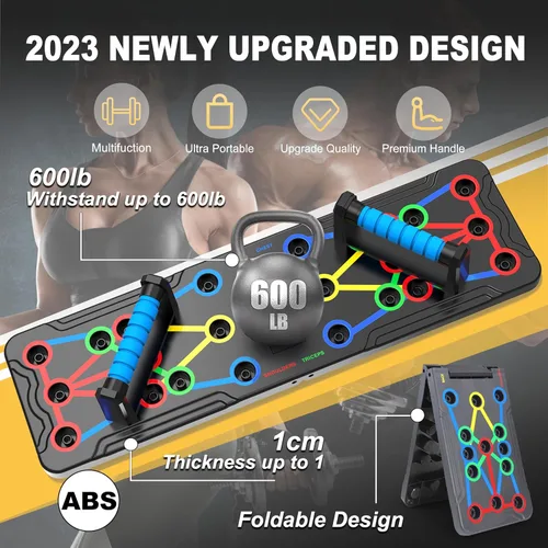 Miniatura 6 de IUT Solid Push Up Board 15 in 1 Home Workout Equipment Multi-Functional Pushup Stands System Fitness Floor Chest Muscle Exercise Professional M1