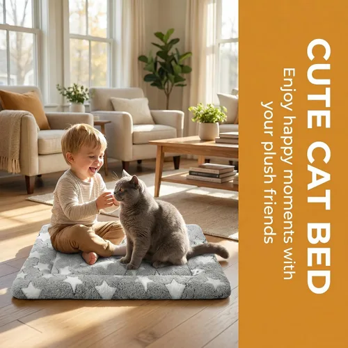 Miniatura 3 de Tapete de Cama para Perro - Tapetes de Cama para Jaula de Perro Reversibles, Almohadilla de Perrera Suave y Transpirable, Cama de Jaula Duradera Gris
