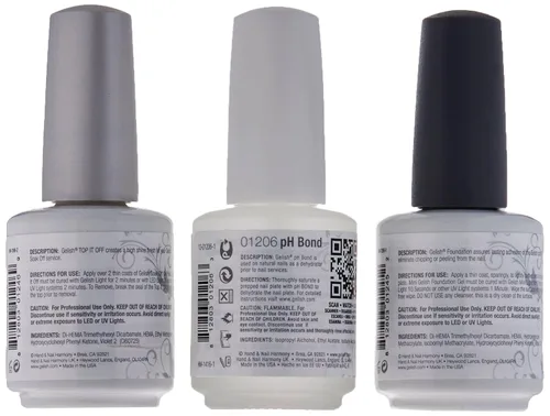 Miniatura 2 de Set de pulido Gelish Gel LED Fundación Base Coat + parte superior It Off Coat + PH Bond 0.5 onzas líquidas