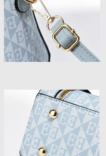 Miniatura 3 de Elegante bolso de mujer con dije de flamenco, herrajes de metal dorado, detalles de colgante de perlas, asa superior