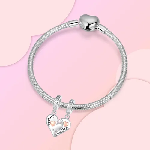 Miniatura 9 de Dije de girasol con diseño de estrella y luna y elefante para pulsera, collar de plata de ley 925, dijes de corazón de amor para mujer, regalo