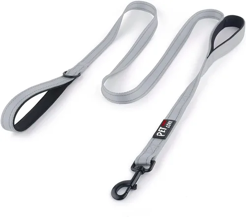 Miniatura 13 de Correa de perro de doble asa Plutus Pet de 6 pies, resistente, reflectante, correa de perro de doble asa para seguridad y entrenamiento, para perros