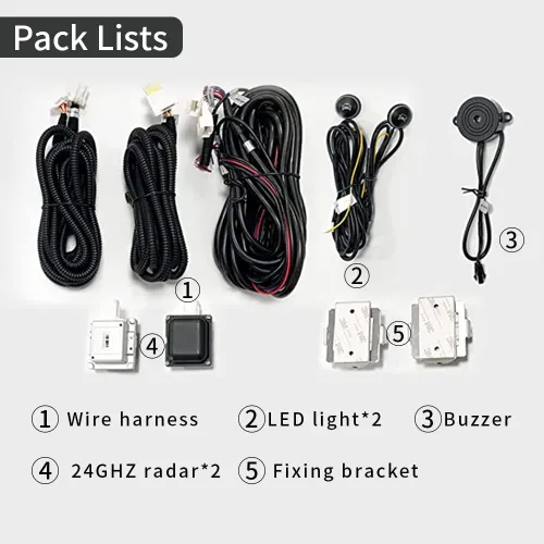 Miniatura 7 de BY-J Sistema de detección de punto ciego para automóvil, sensor de radar de onda milimétrica de 24 GHz, kit de sistema de monitoreo de punto ciego