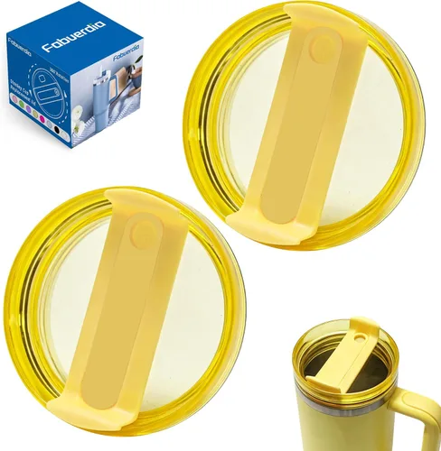 Miniatura 21 de Tapa de repuesto para vaso de 40 onzas compatible con Stanley Quencher, paquete de 2 fundas transparentes a prueba de derrames para accesorios