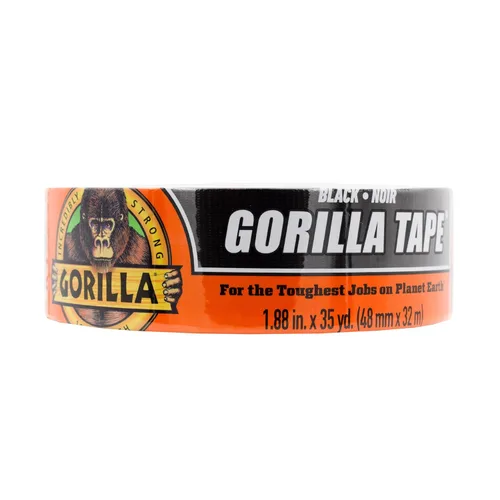 Miniatura 12 de Gorilla Cinta adhesiva negra, 1.88" x 35 yardas, negro, (paquete a granel de 18)