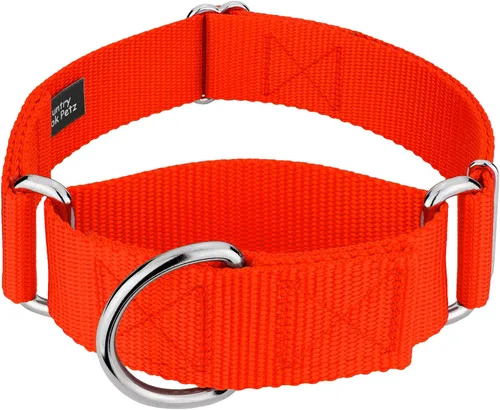 Miniatura 19 de Country Brook Petz - Collar para perro de nailon resistente Martingale de 15 colores (extra grande, 1 1/2 pulgadas de ancho, azul océano)