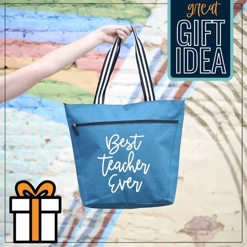 Miniatura 20 de Brooke & Jess Designs Teacher Tote Bag for Work - Teacher Handbag Gifts for Women, Teacher Bag Best Teacher Appreciation Gift