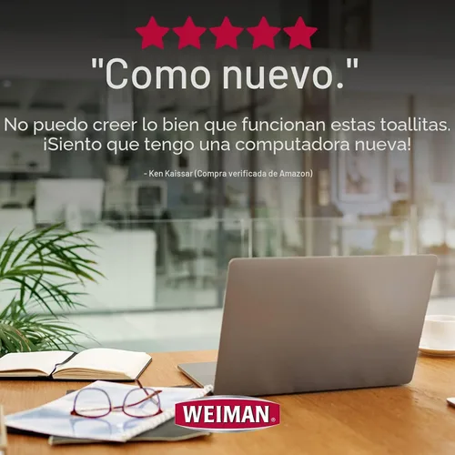 Miniatura 7 de Weiman Toallitas desinfectantes para electrónica y pantalla: limpia y desinfecta de forma segura tu teléfono, laptop, teclado, tabletas, lente