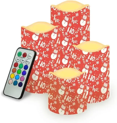 Miniatura 41 de Jeiento American Flag Flameless Candles 4 Pack 4th of July Home Decoration Flower American Flag LED Candles Battery Operated with Timer Remote