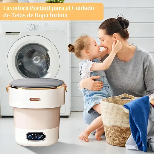 Miniatura 3 de Lavadora portátil, mini lavadora -20L mejorada con cesta giratoria, lavadora plegable de ropa interior, bebé y ropa pequeña, adecuada para el hogar