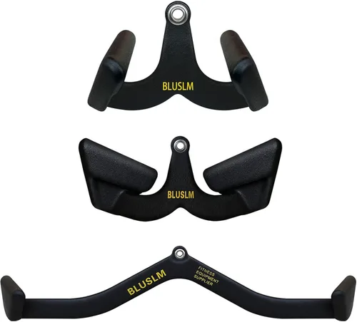 Miniatura 18 de BLUSLM LAT Pull Down Bar for Cable Machine, LAT Pulldown Attachments T-bar V-bar Cable Attachment for Gym, Back Tricep Strength Training Handle