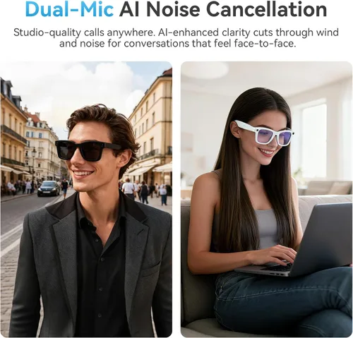 Miniatura 5 de AI Smart Glasses for Men Women with Camera,8MP 2K HD Camera Glasses,AI Voice Control and Translation,Smart Anti-Blue Light Glasses with Bluetooth