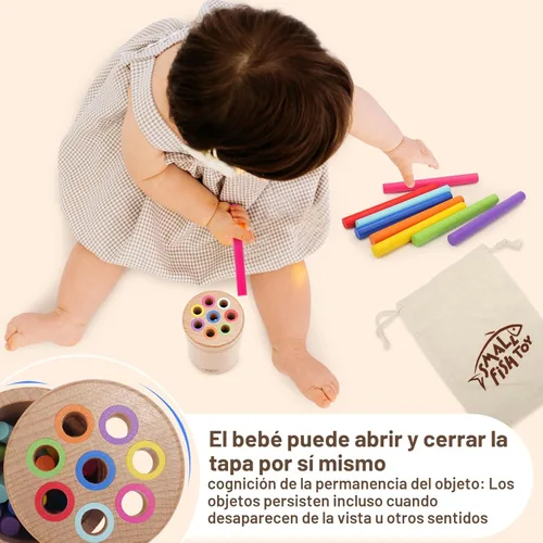 Miniatura 5 de Juguetes Montessori para niños de 1 a 3 años: Juguetes de aprendizaje de madera para clasificar colores para niños pequeños de 1, 2 y 3 años