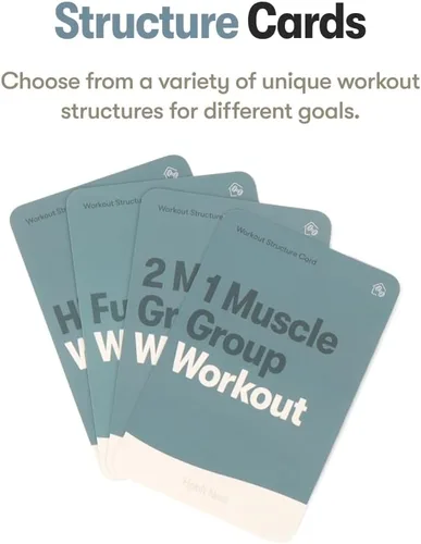 Miniatura 4 de Tarjetas de ejercicio con mancuernas Elevate: Baraja de cartas de la serie de entrenamiento en casa - Sistema integral de fitness para el hogar