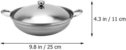 Miniatura 3 de 1 juego de cubierta estufa de alcohol olla de mariscos olla de acero inoxidable para saltear olla coreana olla de paella olla para freír sartenes