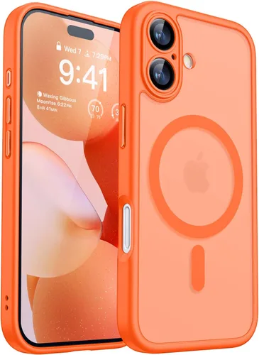 Miniatura 23 de CANSHN Funda magnética compatible con iPhone 17 Pro, mejorada [protección completa de la cámara] [compatible con Magsafe] [mate translúcido] funda
