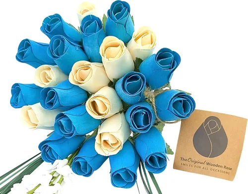 Miniatura 19 de Ramos originales de rosas de madera en 1, 2, o 3 docenas, Madera de abedul, 1 Docena