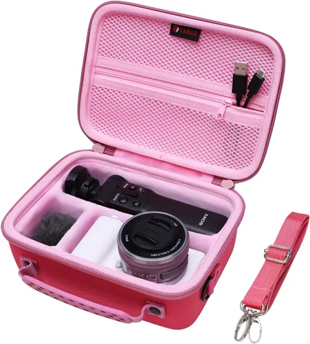 Miniatura 8 de XANAD Funda rígida para cámara Sony Alpha ZV-E10 / ZV-1 / ZV-1F / ZV-1 II Vlogging con kit de accesorios Vlogger trípode (GP-VPT2 BT) y micrófono