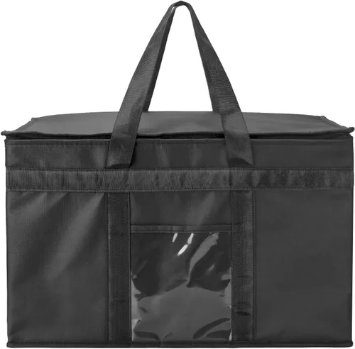 Miniatura 10 de Yalin XXXL - Bolsa térmica grande con aislamiento, enfriador de espuma de poliestireno para mantener los alimentos calientes o fríos, bolsa Negro
