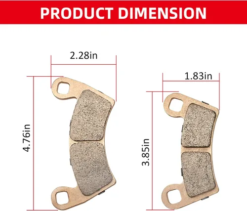 Miniatura 4 de Pastillas de freno delanteras y traseras sinterizadas para Polaris Ranger-1000 2018-2024 General-1000 2016-2024 RZR-900-4 2015-2018 RZR-1000-S4