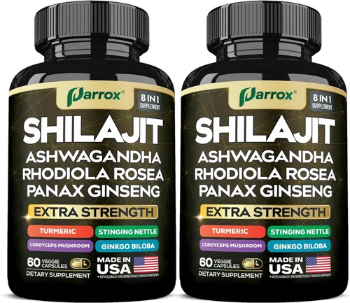 Miniatura 10 de Suplemento Shilajit, Panax Ginseng, Ashwagandha, Rhodiola Rosea, hongo Cordyceps, ortiga picante, cúrcuma, gingko biloba, suplementos todo en uno