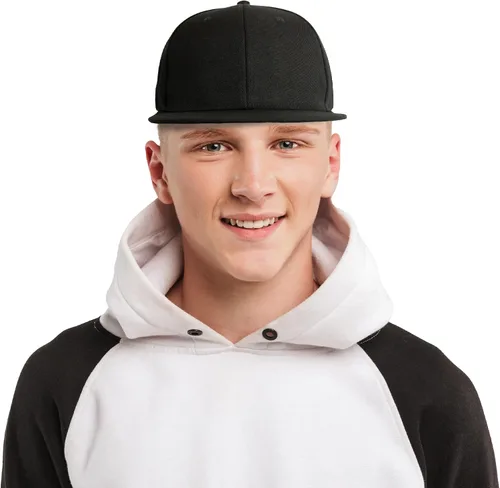 Miniatura 4 de DALIX Gorra de béisbol estructurada con factura plana tamaño ajustable de poliéster M L XL