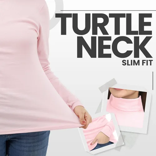 Miniatura 6 de NY Threads Camisa de manga larga con cuello alto para mujer, ajustada, térmica, capa base