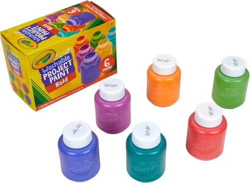 Crayola Pintura lavable para niños (6 quilates), suministros escolares, juego de pintura para niños, manualidades de primavera, regalos para