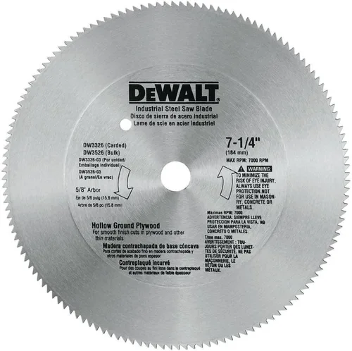 Miniatura 4 de DEWALT Hoja de sierra circular, 7 1/4 pulgadas, 140 dientes, corte de madera (DW3326)