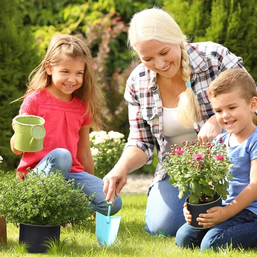 Miniatura 7 de Delxo Bolsas de cultivo de jardín de 1 galón, paquete de 10 bolsas de cultivo de plantas, macetas pequeñas de tela para plantar, verduras