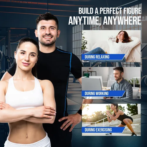 Miniatura 6 de Abs Muscle - Tónico portátil - Equipo de entrenamiento para hombres y mujeres, abdominal, ejercicio de oficina en casa, 10 unidades de almohadillas