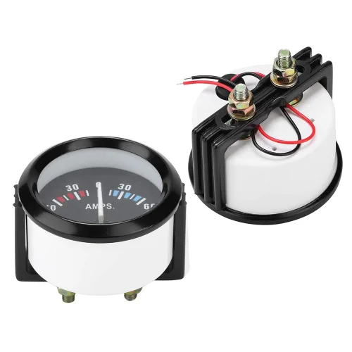 Miniatura 6 de Medidor 60 0 60 Amp Analógico Calibre 2.047 in Ajuste Universal para Vehículos y Aplicaciones Marinas con Pantalla Retroiluminada